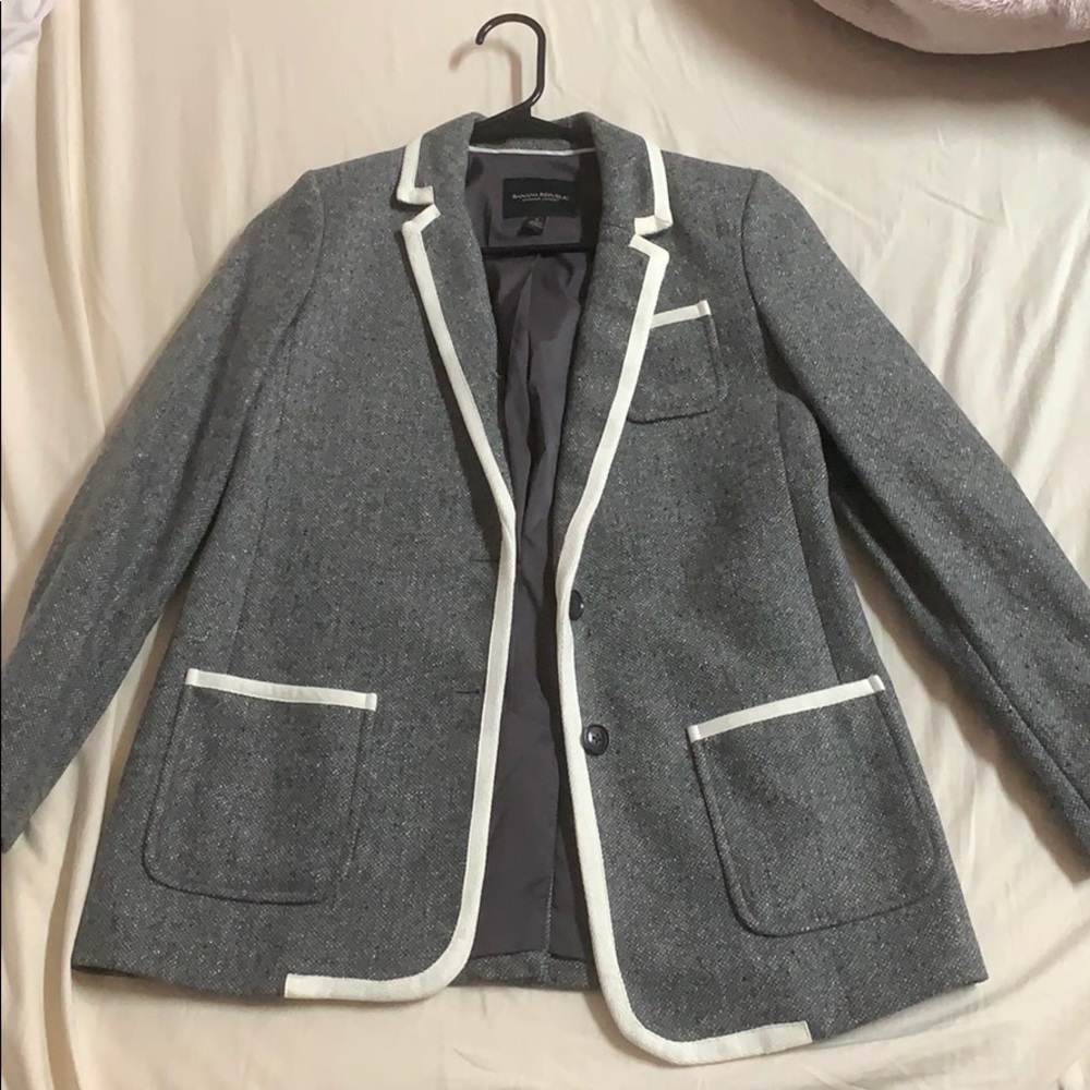 Banana republic gray blazer size 2